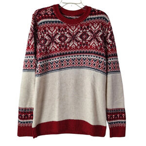 VTG Abercrombie & Fitch Merino Wool Blend Fair Isle‎ Pullover Sweater